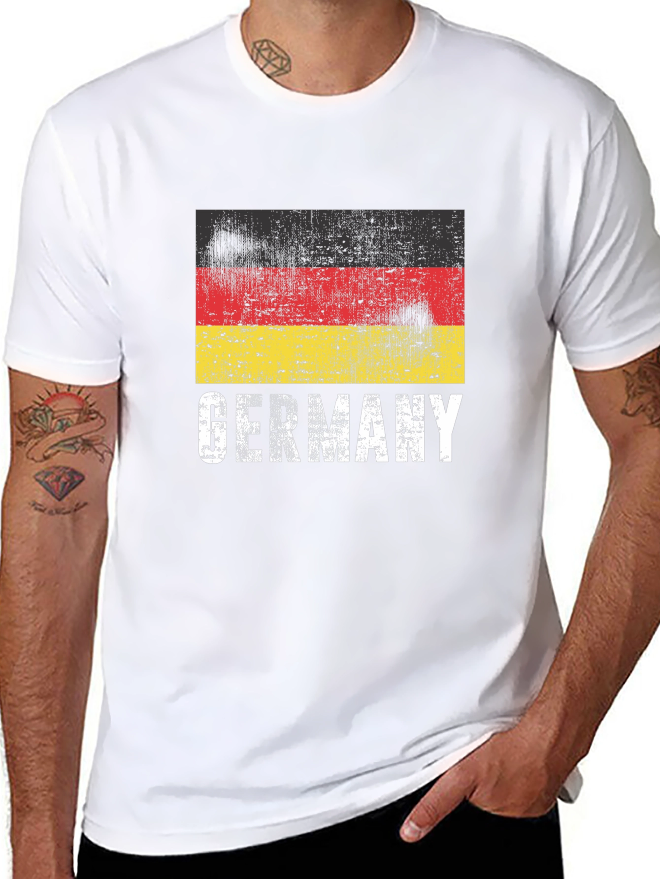 Germany Flag Graphic Tee - Distressed Print