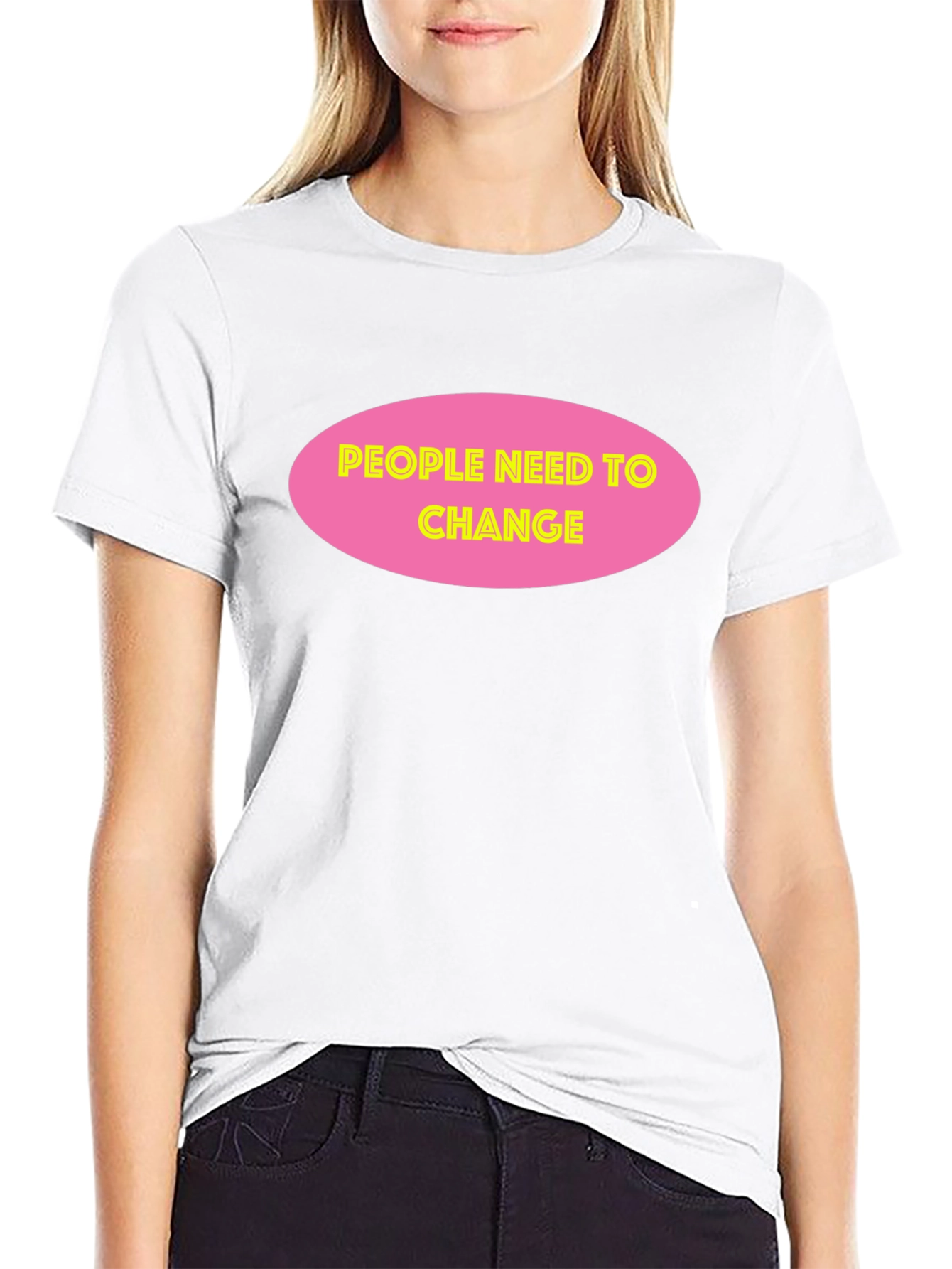 People Need To Change Black Graphic Tee