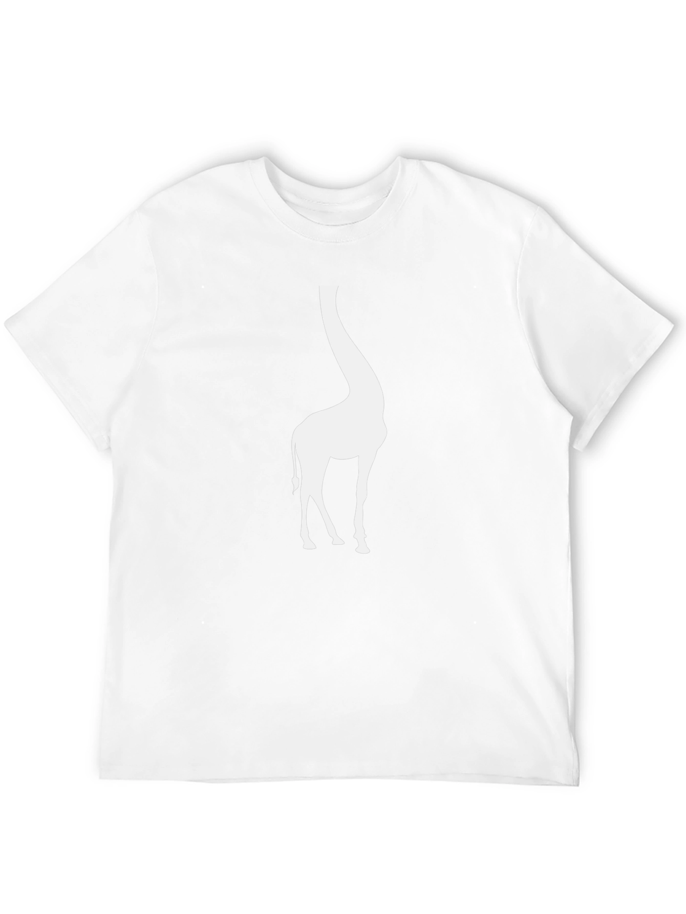 Giraffe Silhouette Black T-Shirt