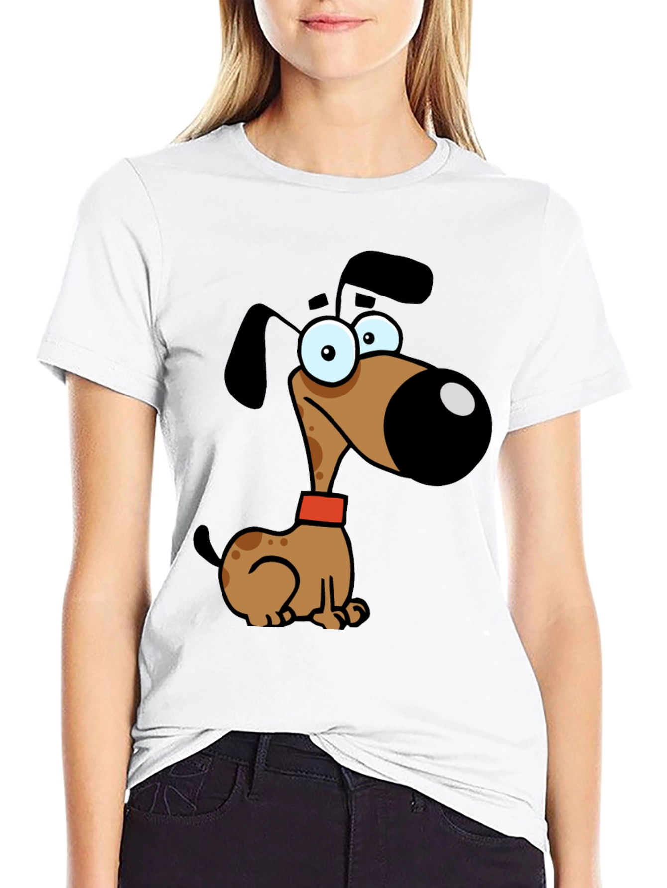 Cartoon Dog Graphic T-Shirt - Cute Pet Lover Tee