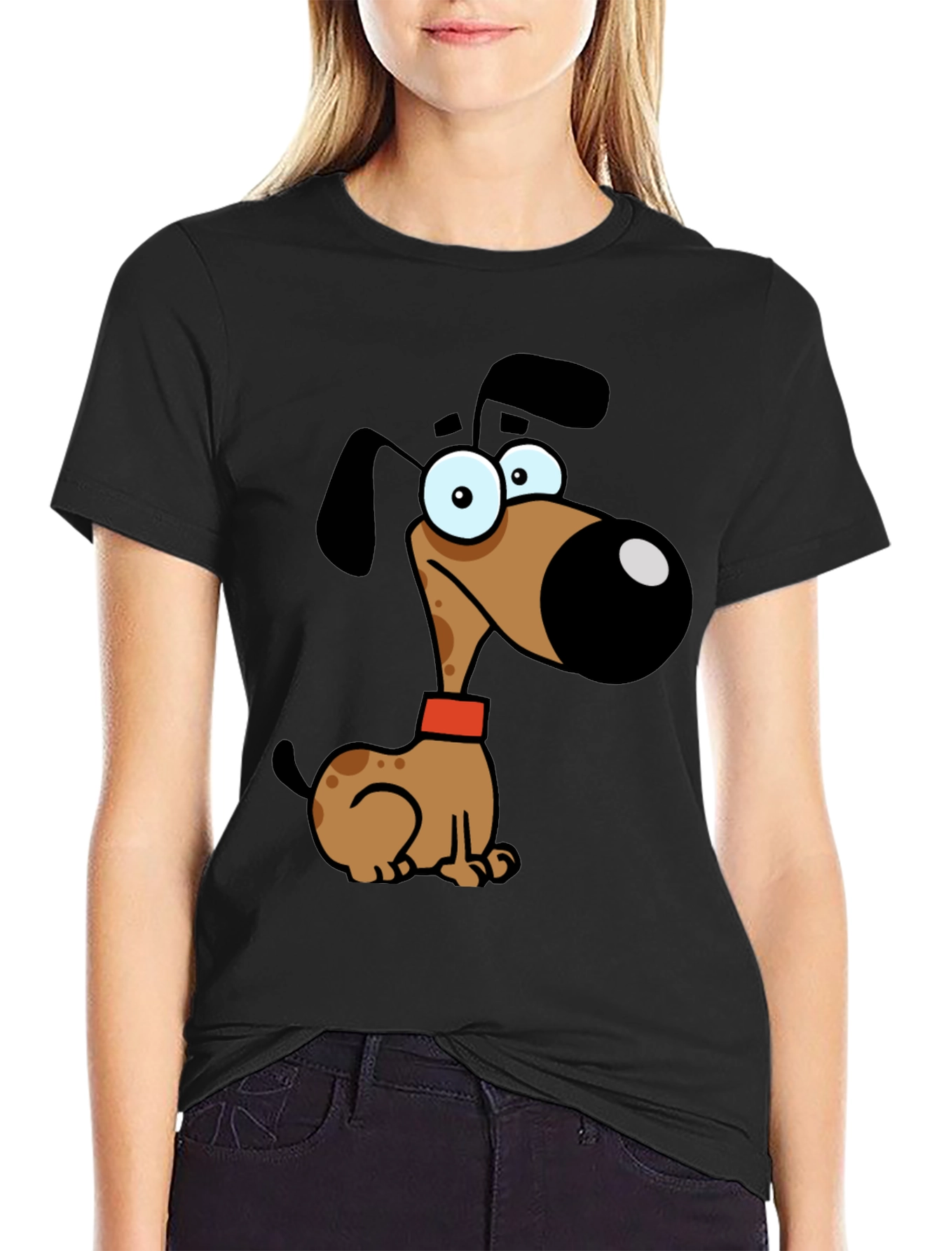 Cartoon Dog Graphic T-Shirt - Cute Pet Lover Tee