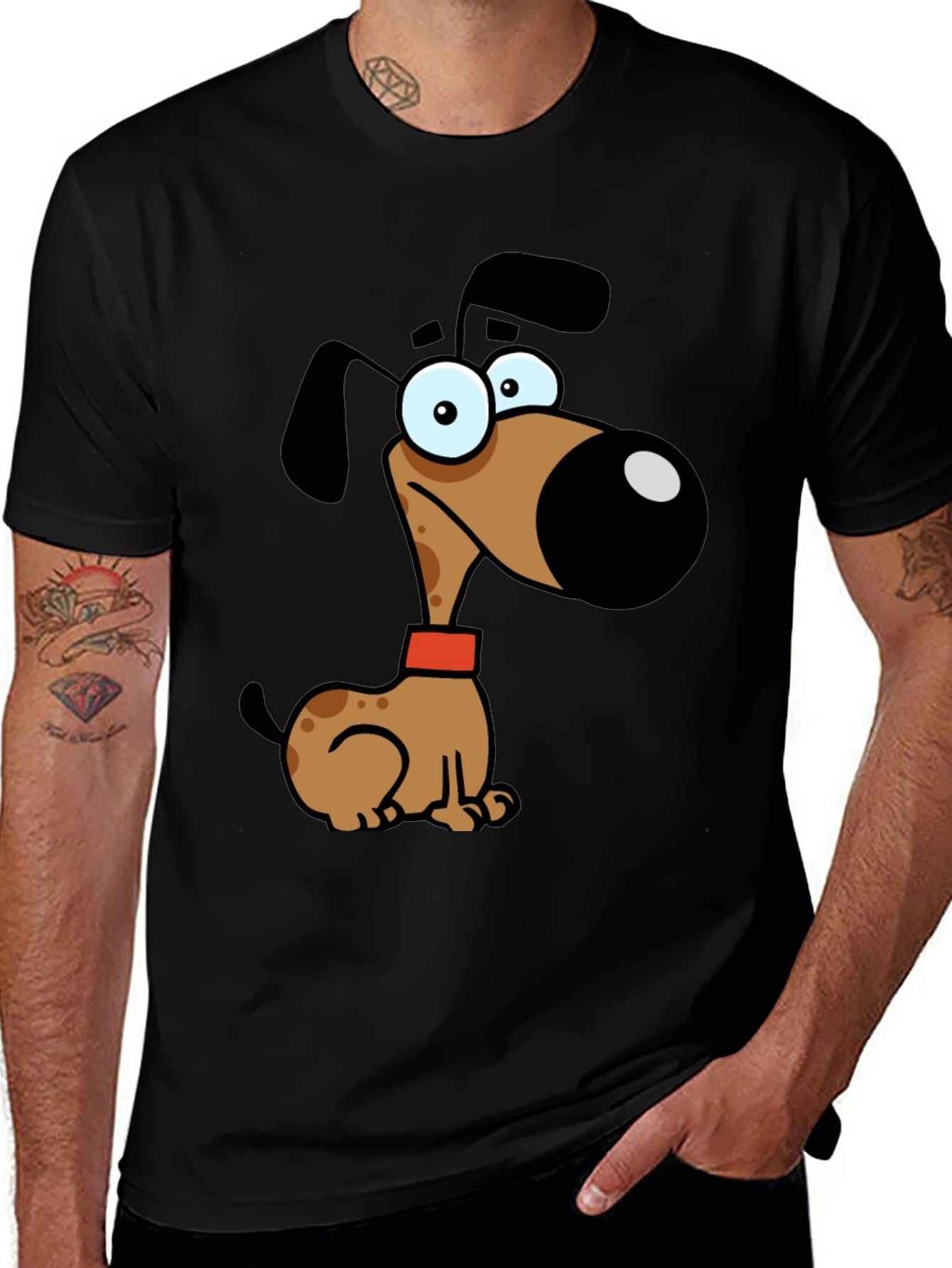 Cartoon Dog Graphic T-Shirt - Cute Pet Lover Tee