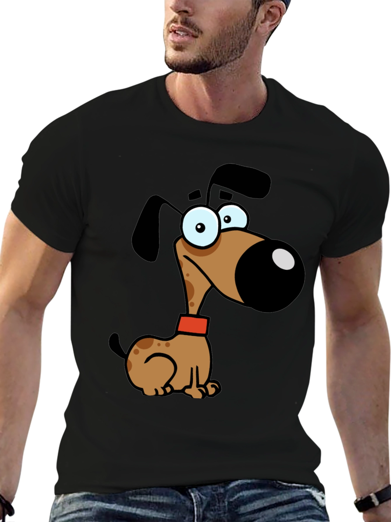 Cartoon Dog Graphic T-Shirt - Cute Pet Lover Tee