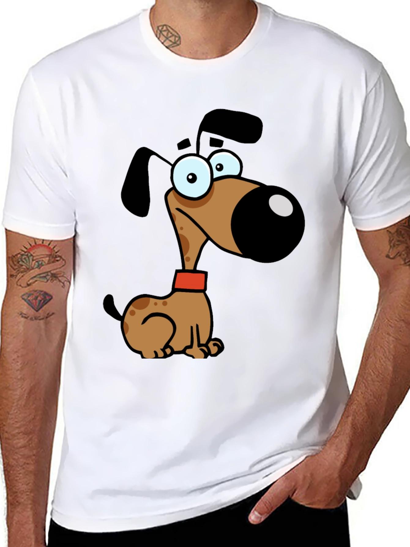 Cartoon Dog Graphic T-Shirt - Cute Pet Lover Tee