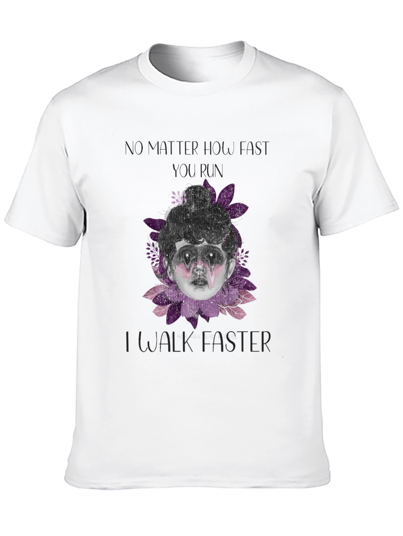 Gothic Girl T-Shirt - Dark Floral Design