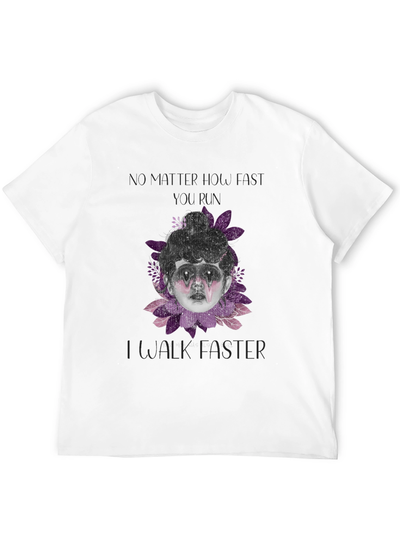 Gothic Girl T-Shirt - Dark Floral Design