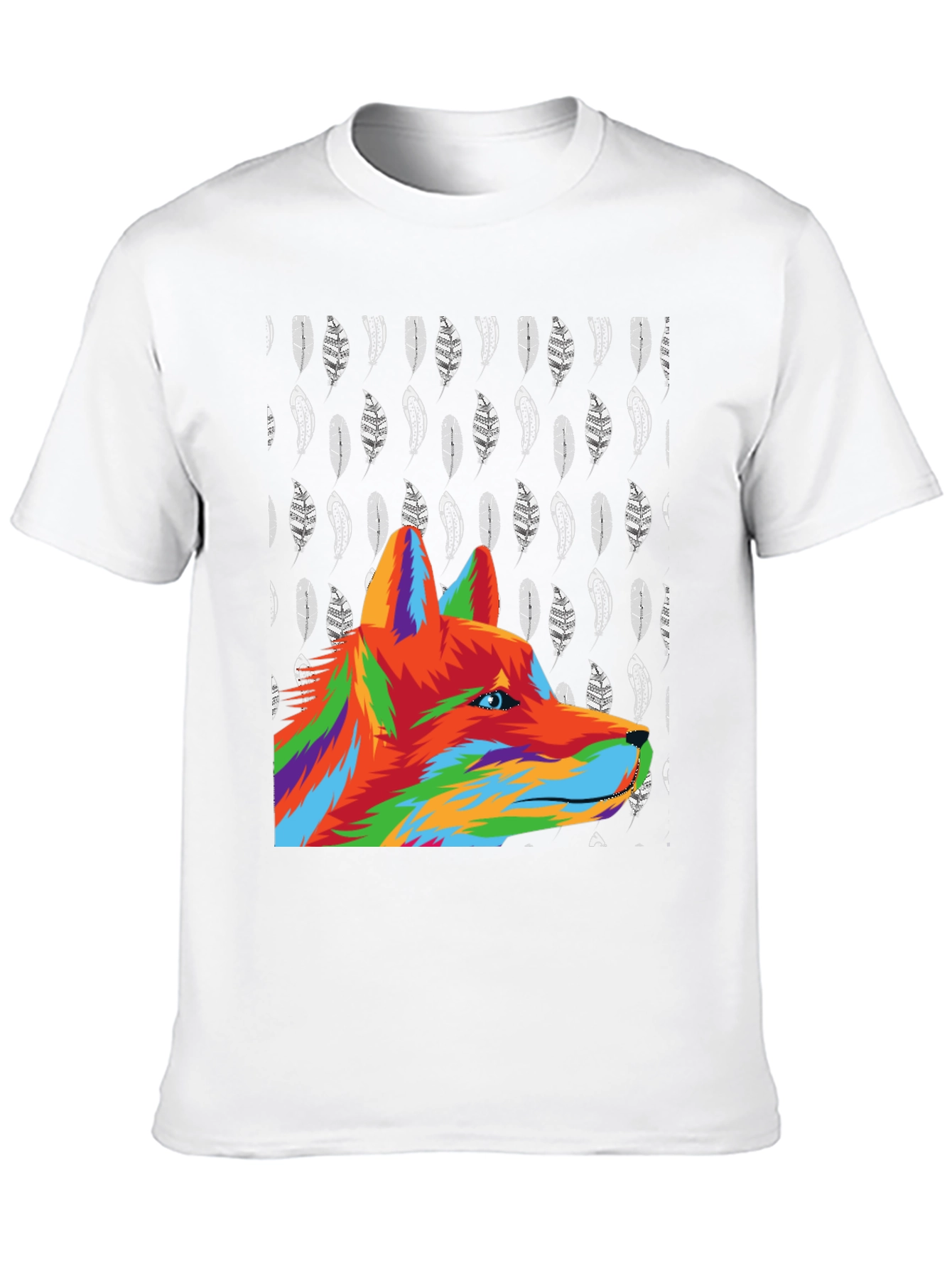 Bold Wolf Graphic Tee - Black Cotton Blend