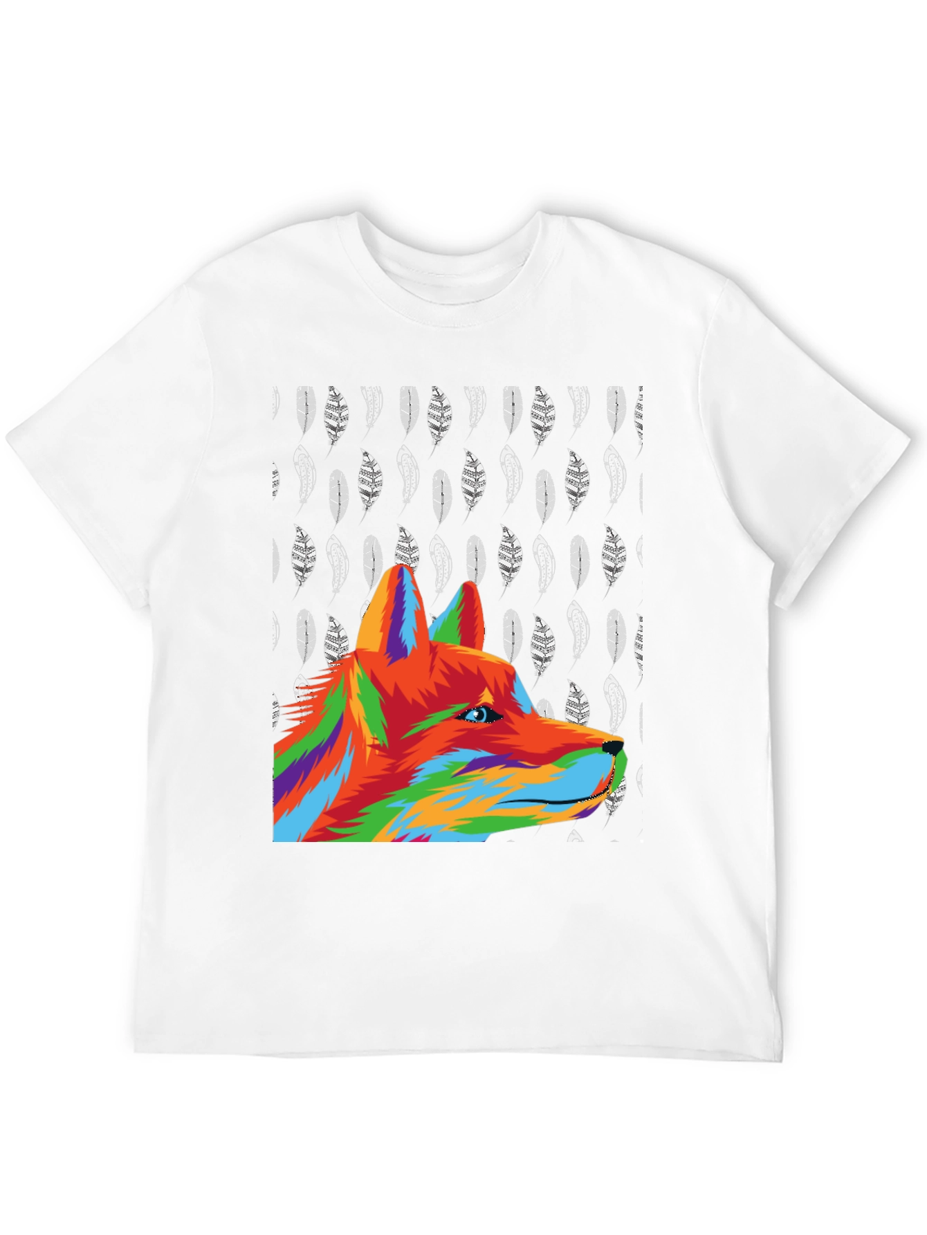 Bold Wolf Graphic Tee - Black Cotton Blend
