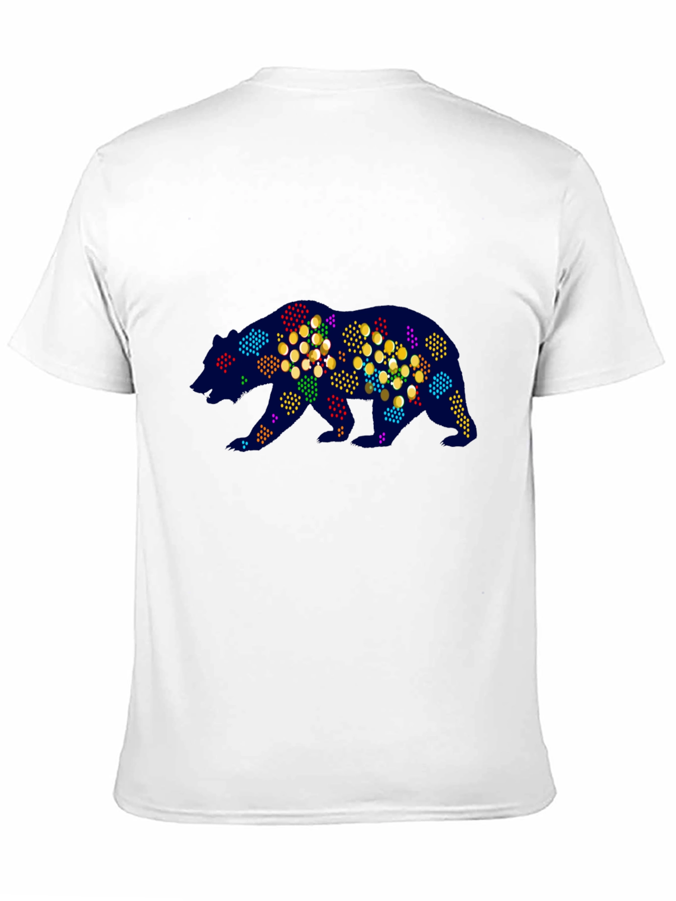Abstract Bear Graphic Tee - Mens Black T-Shirt