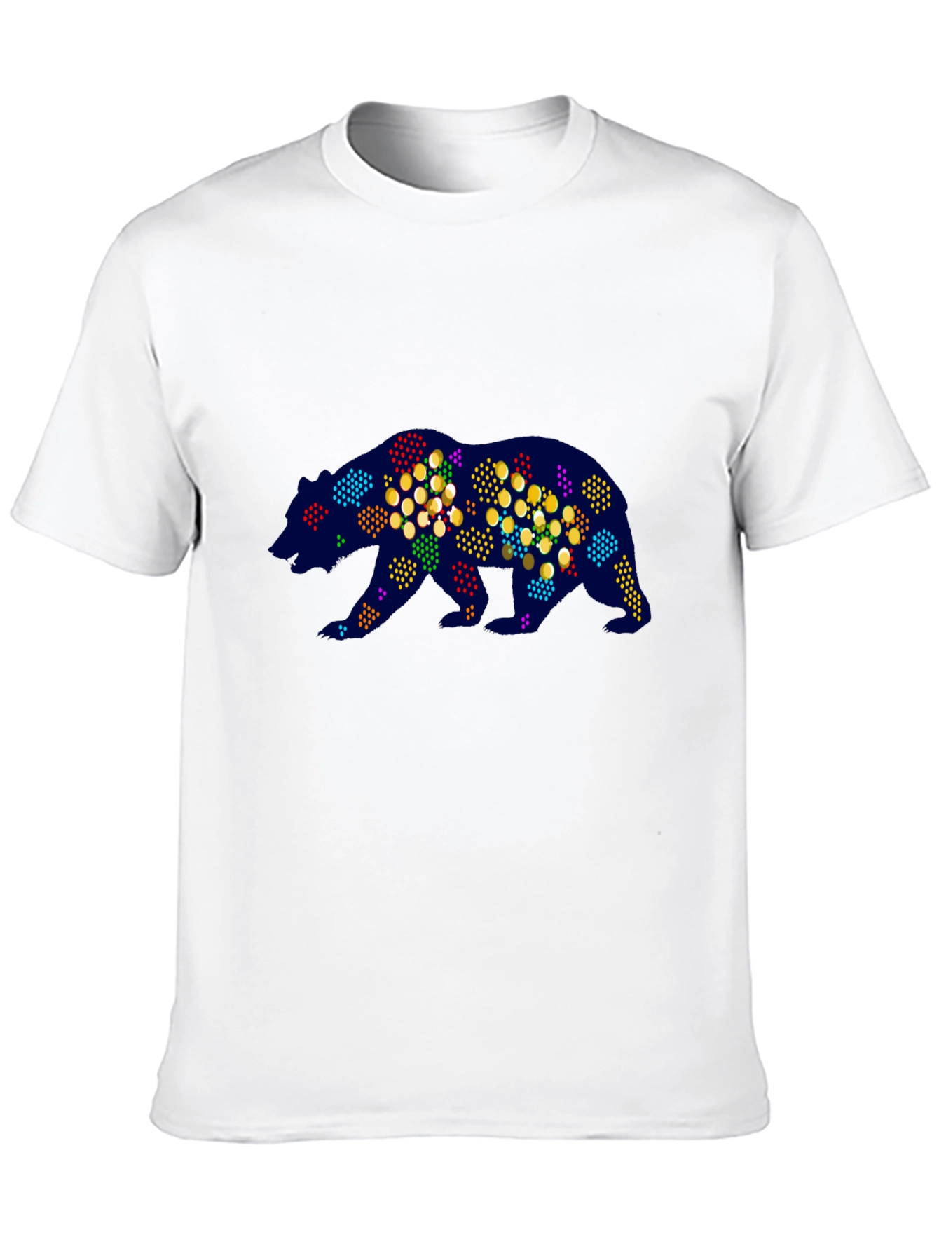 Abstract Bear Graphic Tee - Mens Black T-Shirt