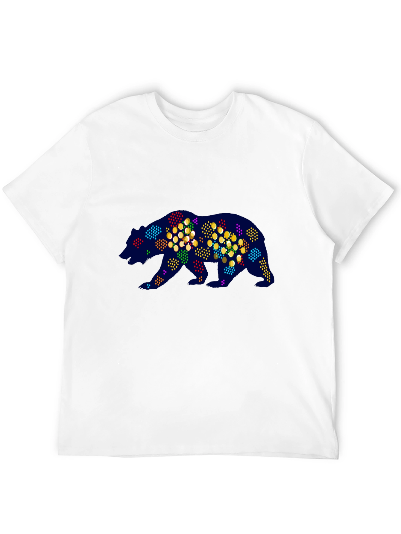 Abstract Bear Graphic Tee - Mens Black T-Shirt