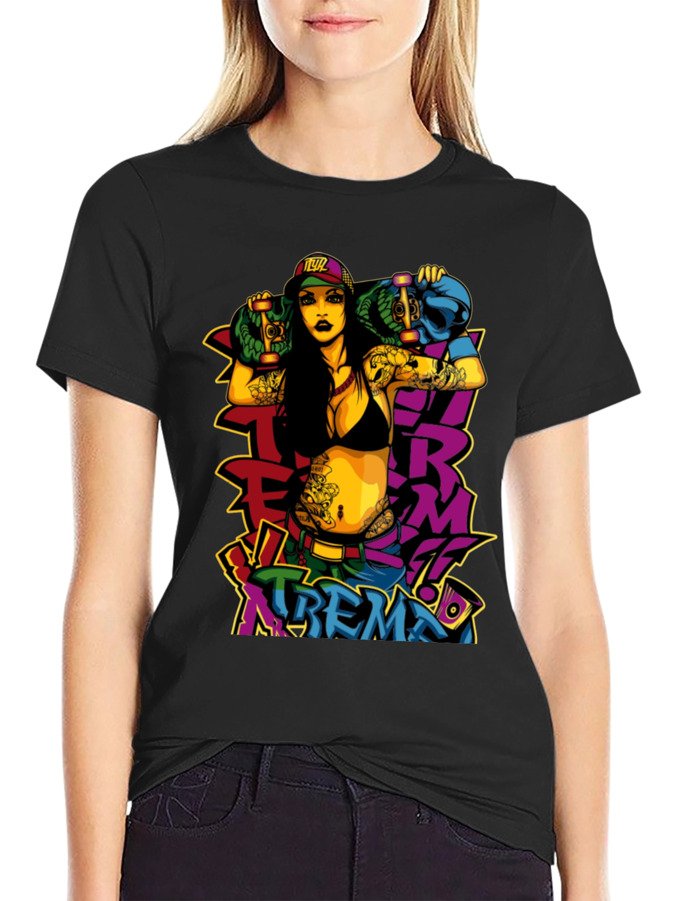 Edgy Xtreme T-Shirt - Bold Graphic Print