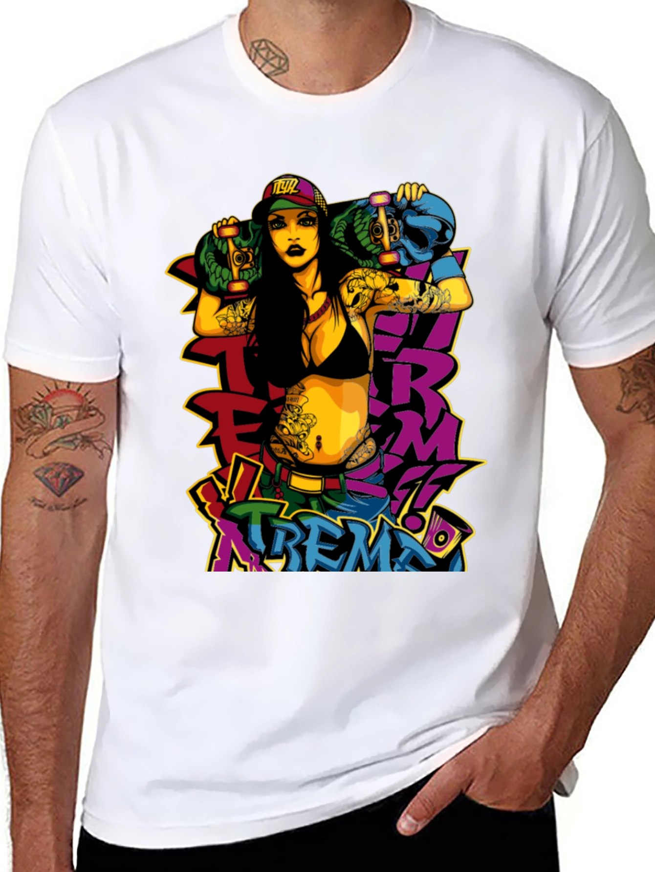 Edgy Xtreme T-Shirt - Bold Graphic Print