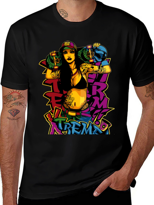 Edgy Xtreme T-Shirt - Bold Graphic Print