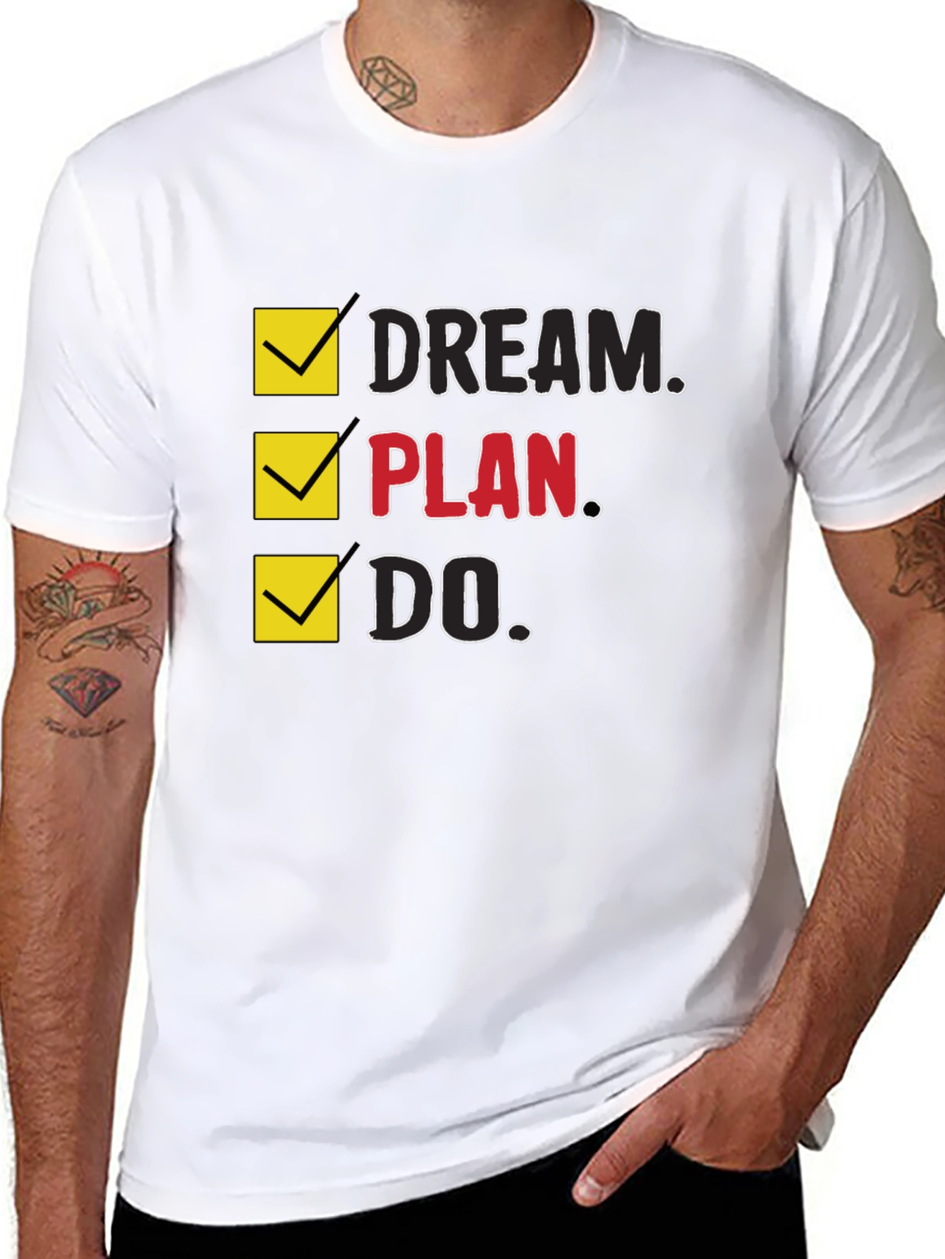 Dream Plan Do Mens Graphic T-Shirt