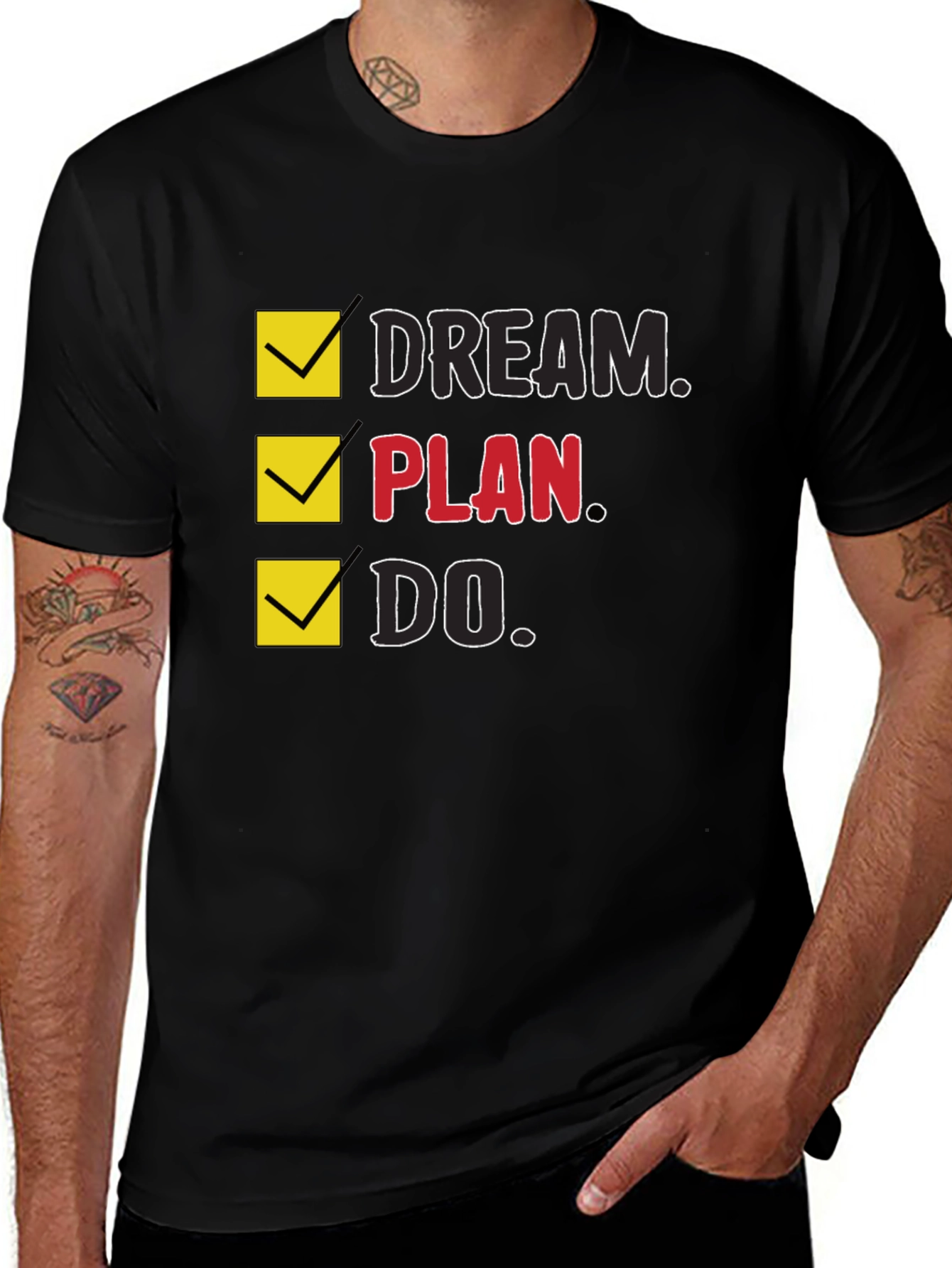 Dream Plan Do Mens Graphic T-Shirt