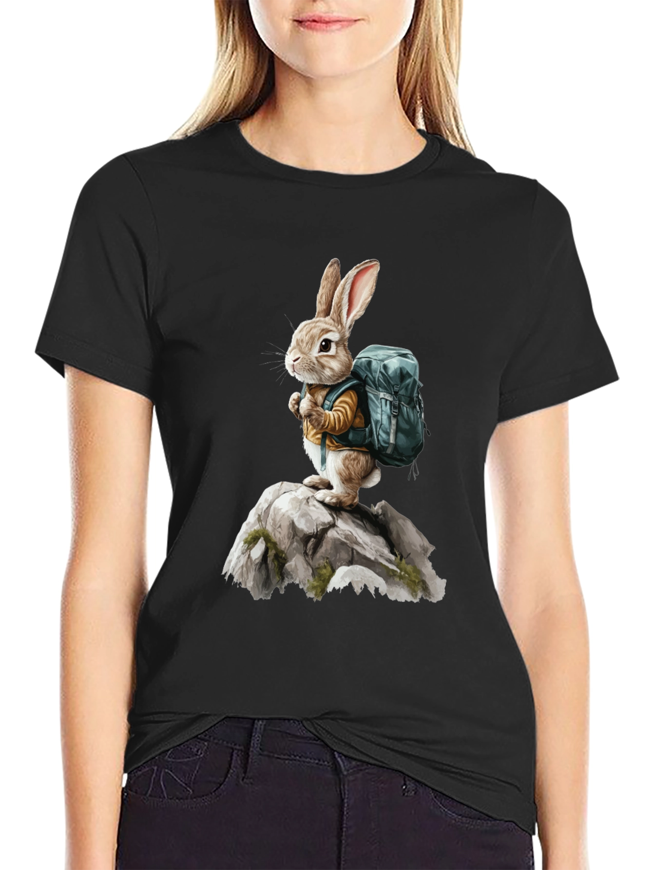 Bunny Hiker T-Shirt - Adventure Rabbit Tee