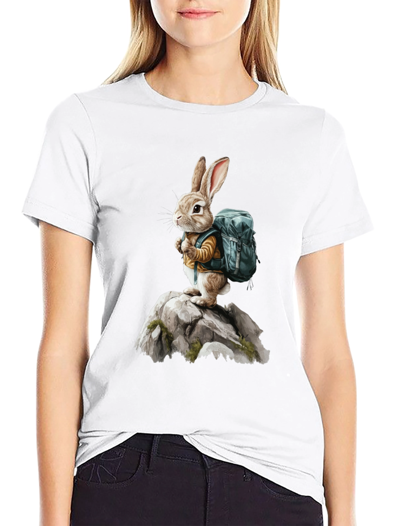 Bunny Hiker T-Shirt - Adventure Rabbit Tee