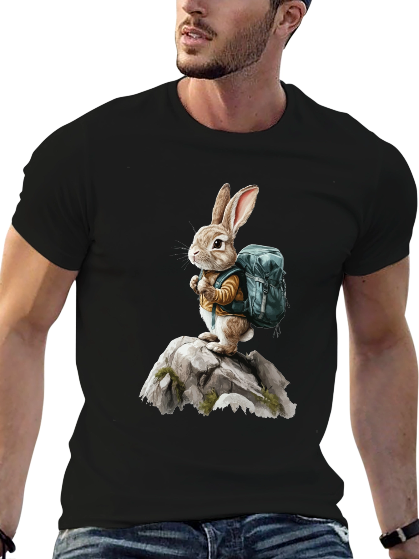 Bunny Hiker T-Shirt - Adventure Rabbit Tee