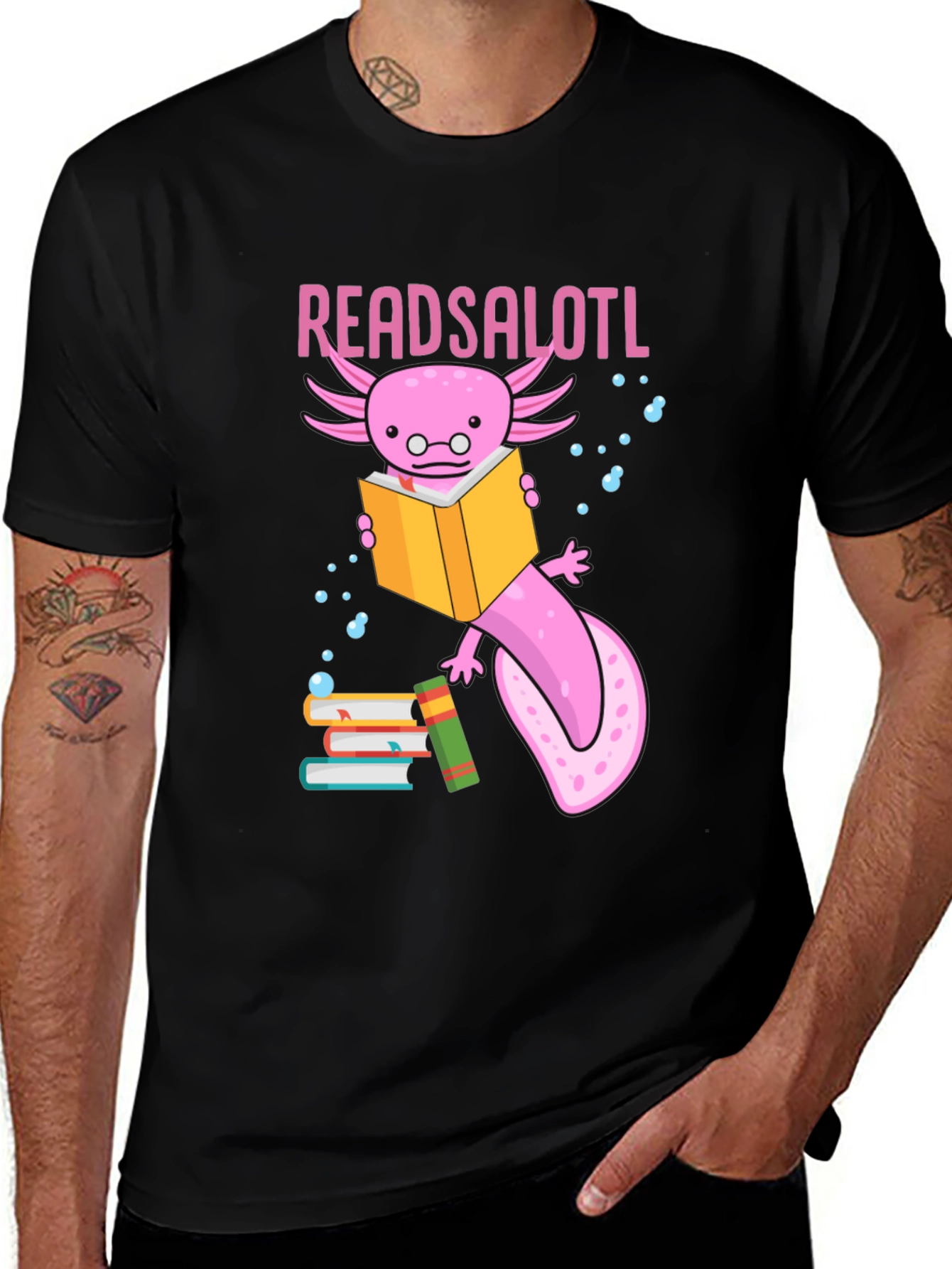 ReadsALOTL Axolotl Reading T-Shirt