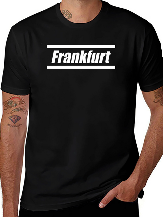 Frankfurt Text Graphic T-Shirt - Casual Style