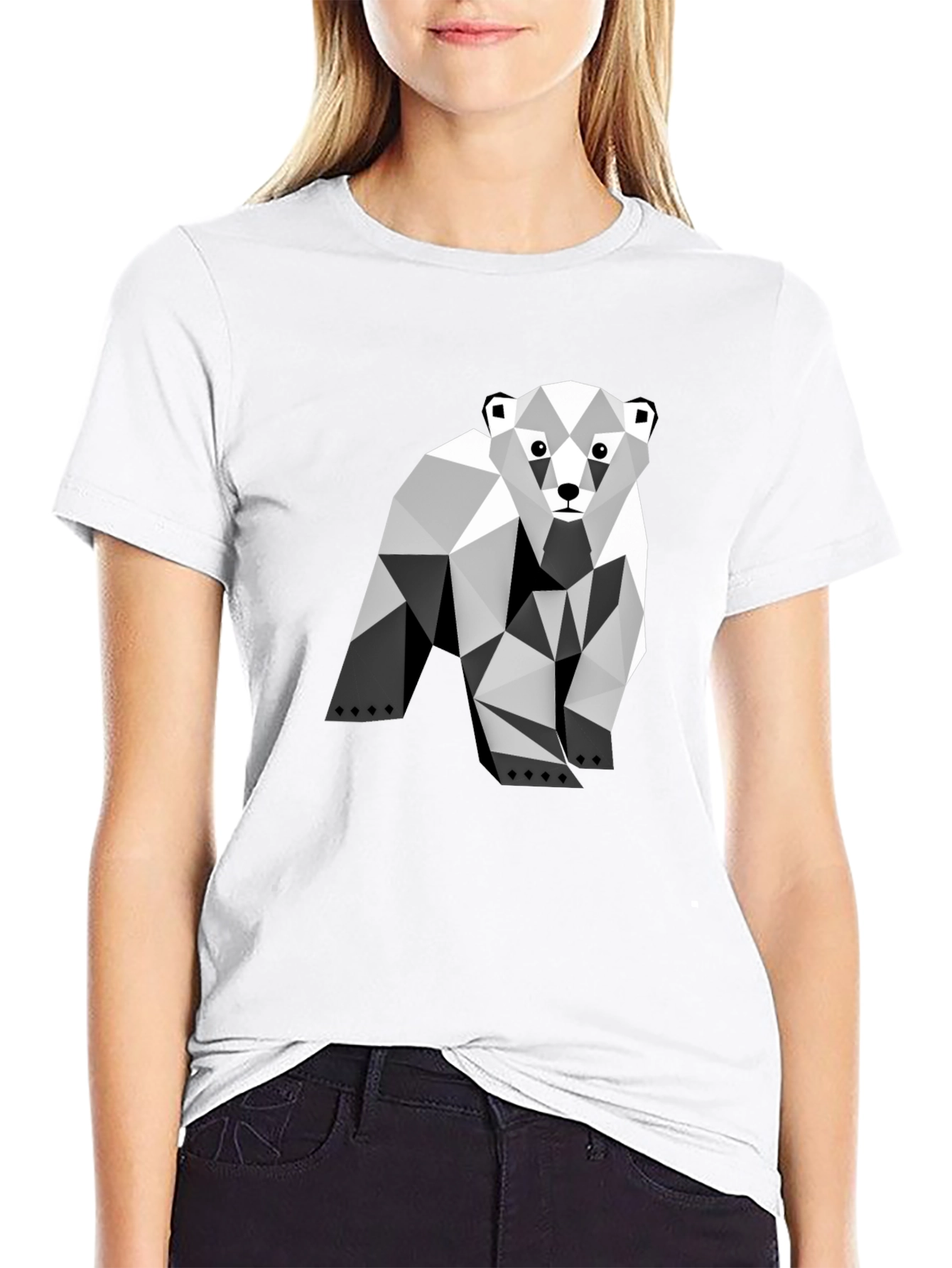 Geometric Bear Graphic Tee