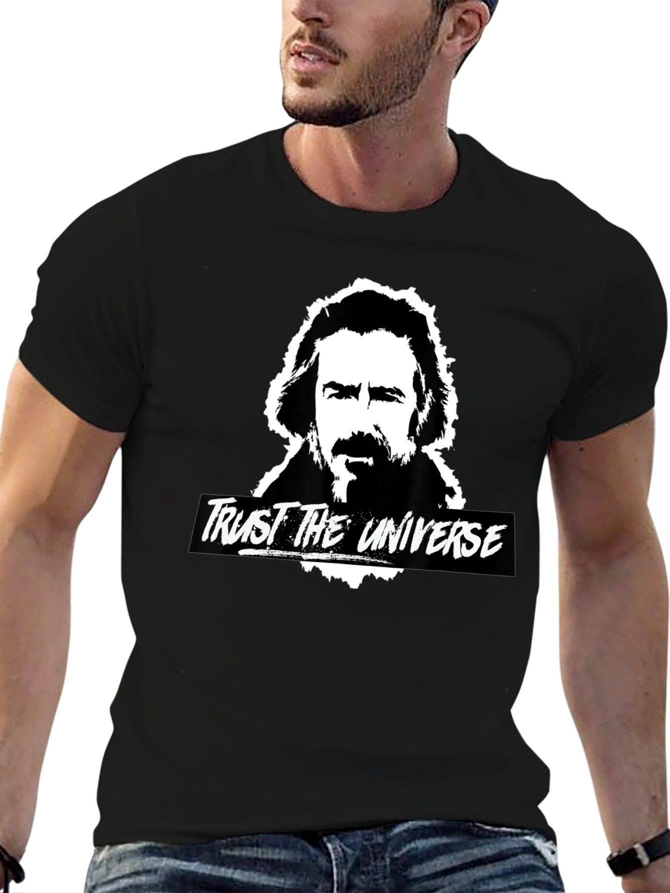 Trust The Universe Graphic Black T-Shirt