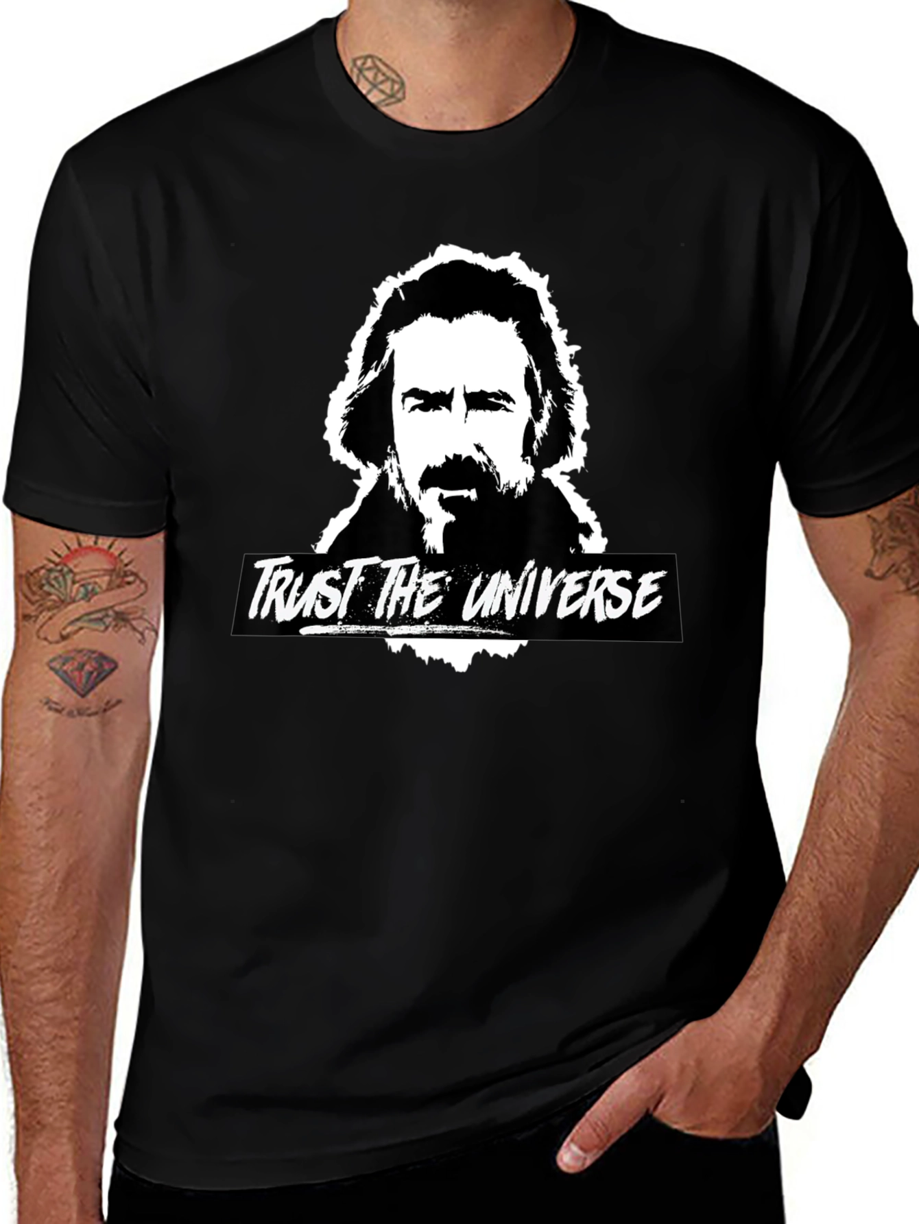 Trust The Universe Graphic Black T-Shirt