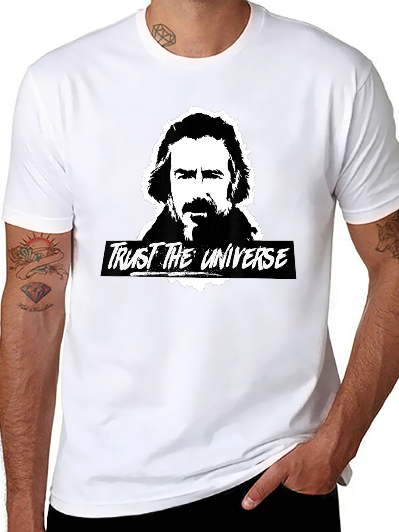 Trust The Universe Graphic Black T-Shirt