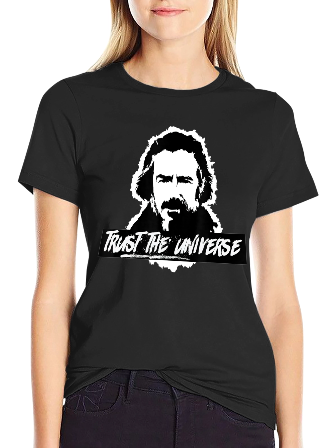 Trust The Universe Graphic Black T-Shirt