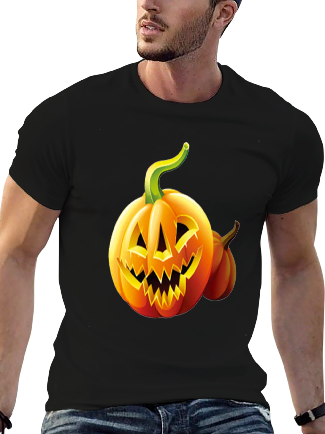 Spooky Pumpkin Graphic Tee - Halloween Shirt