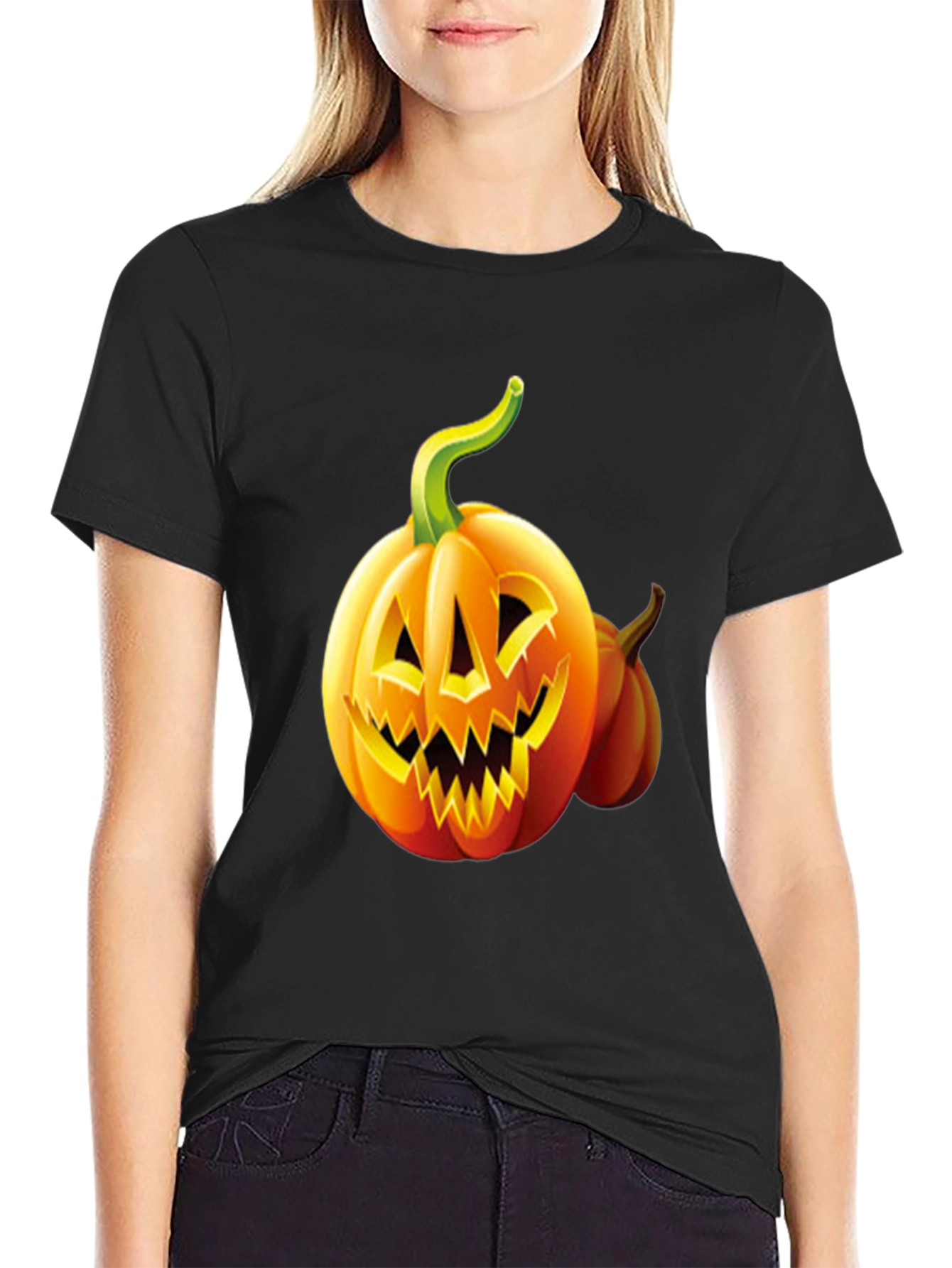 Spooky Pumpkin Graphic Tee - Halloween Shirt