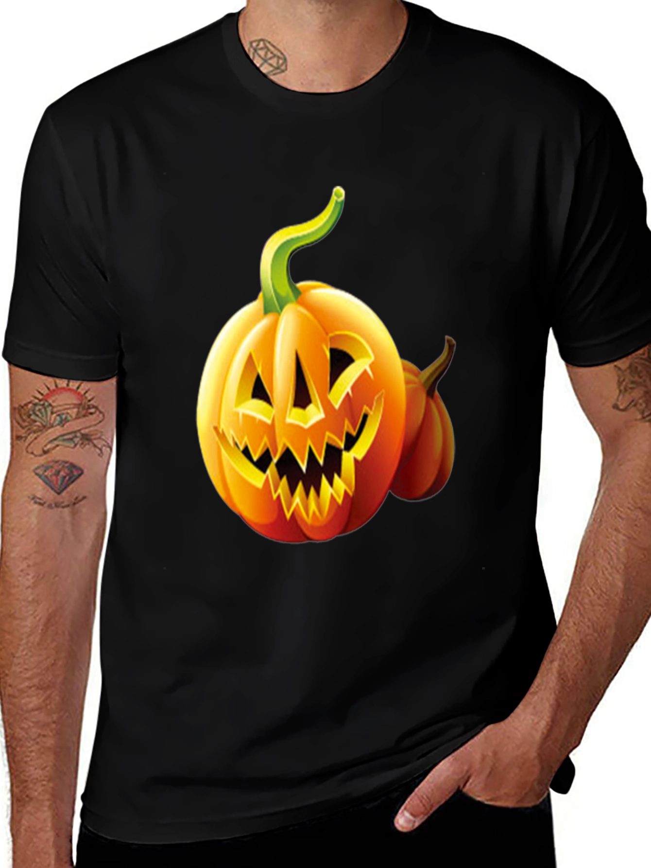Spooky Pumpkin Graphic Tee - Halloween Shirt