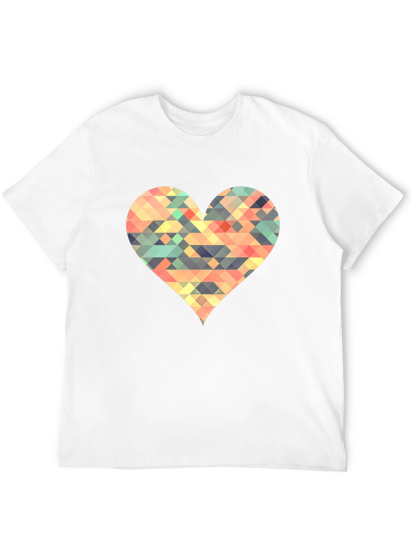 Geometric Heart Black T-Shirt
