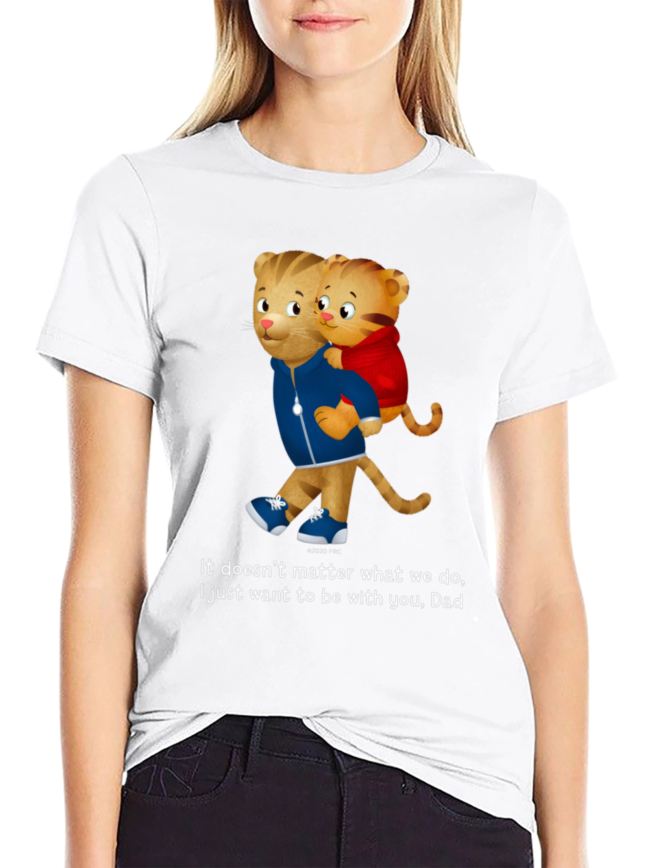 Daniel Tiger Dad and Son Black T-Shirt