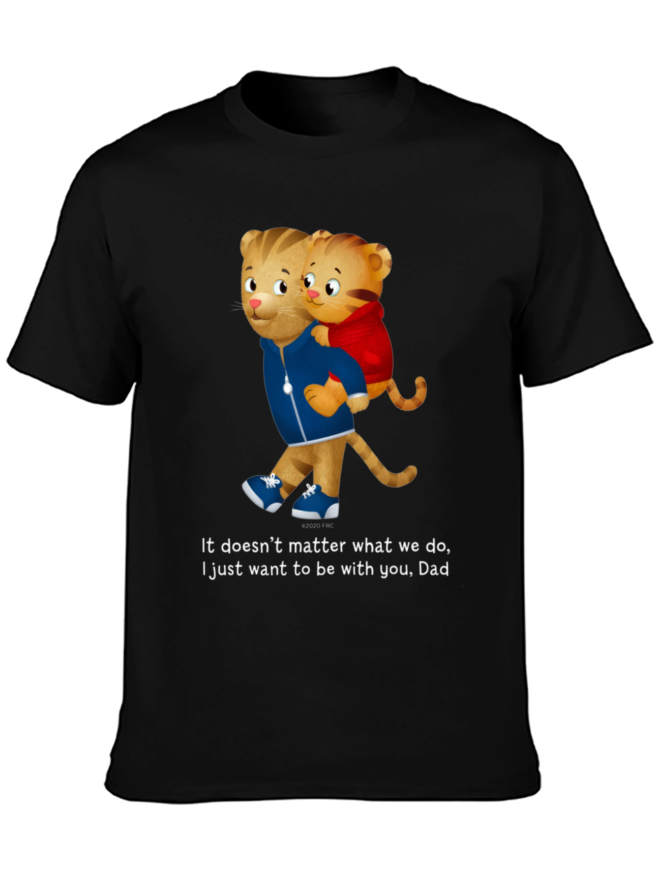Daniel Tiger Dad and Son Black T-Shirt