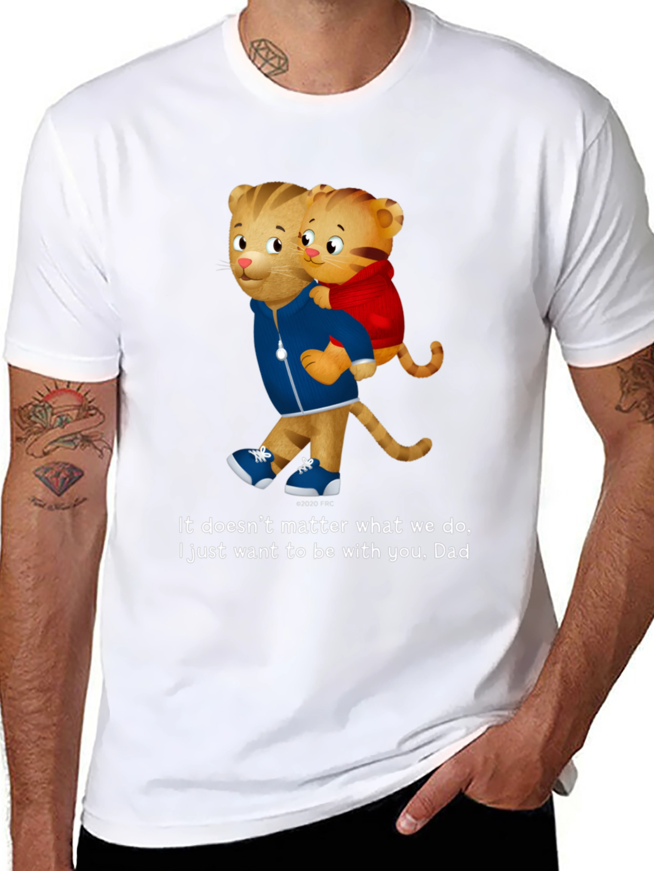Daniel Tiger Dad and Son Black T-Shirt