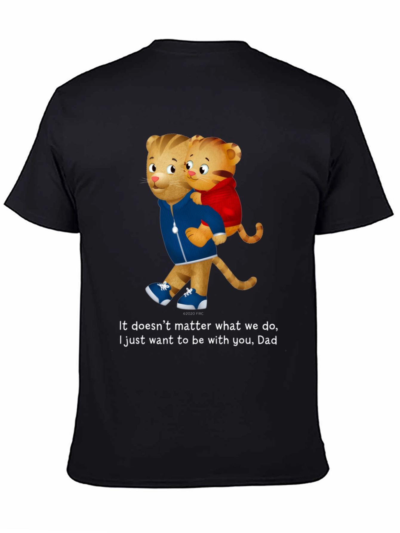 Daniel Tiger Dad and Son Black T-Shirt