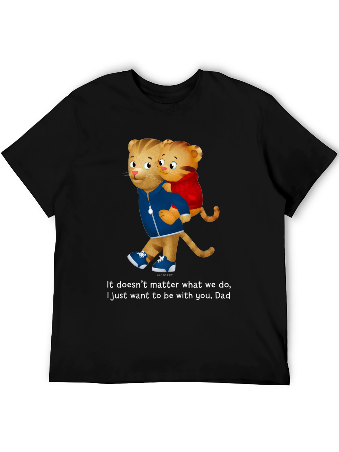 Daniel Tiger Dad and Son Black T-Shirt