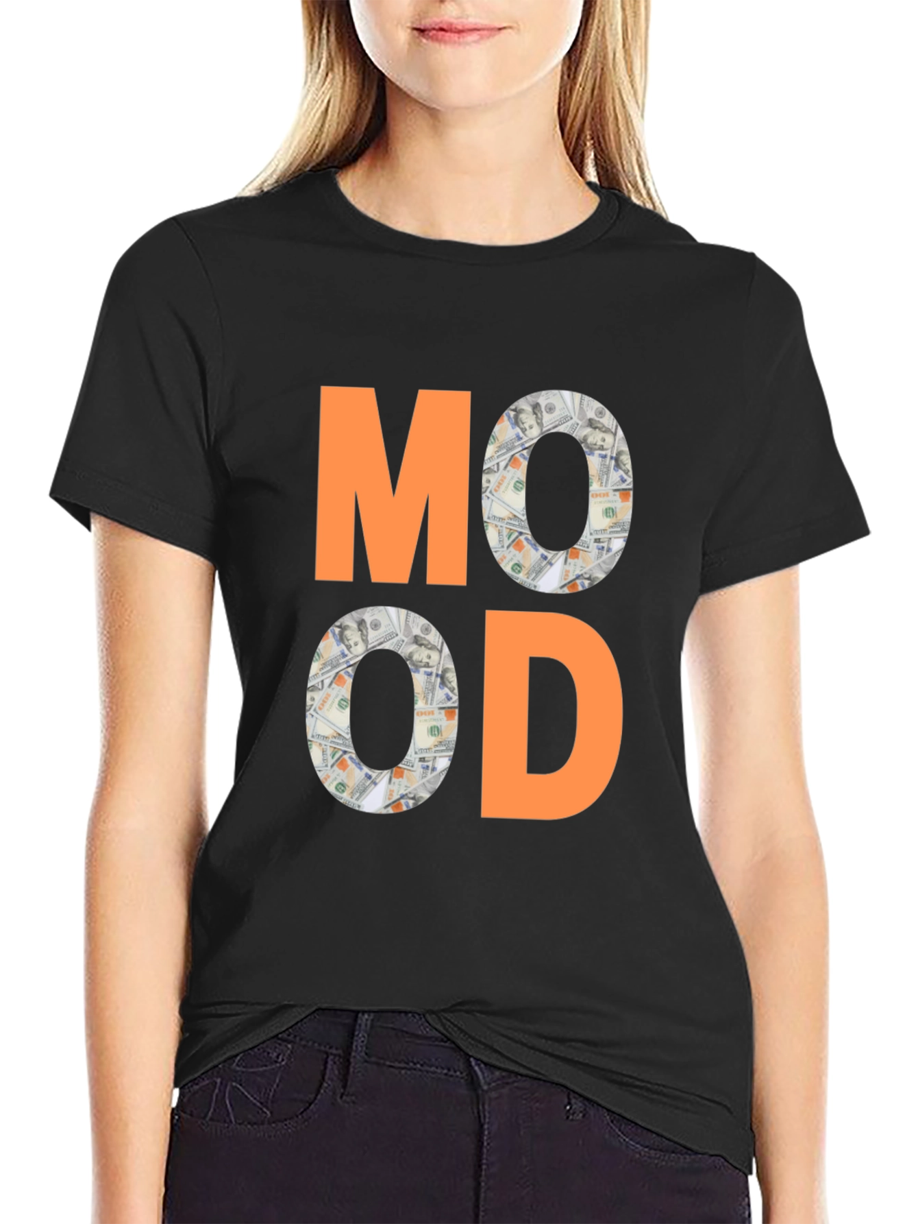 Mood Money Graphic Tee - Black Cotton T-Shirt