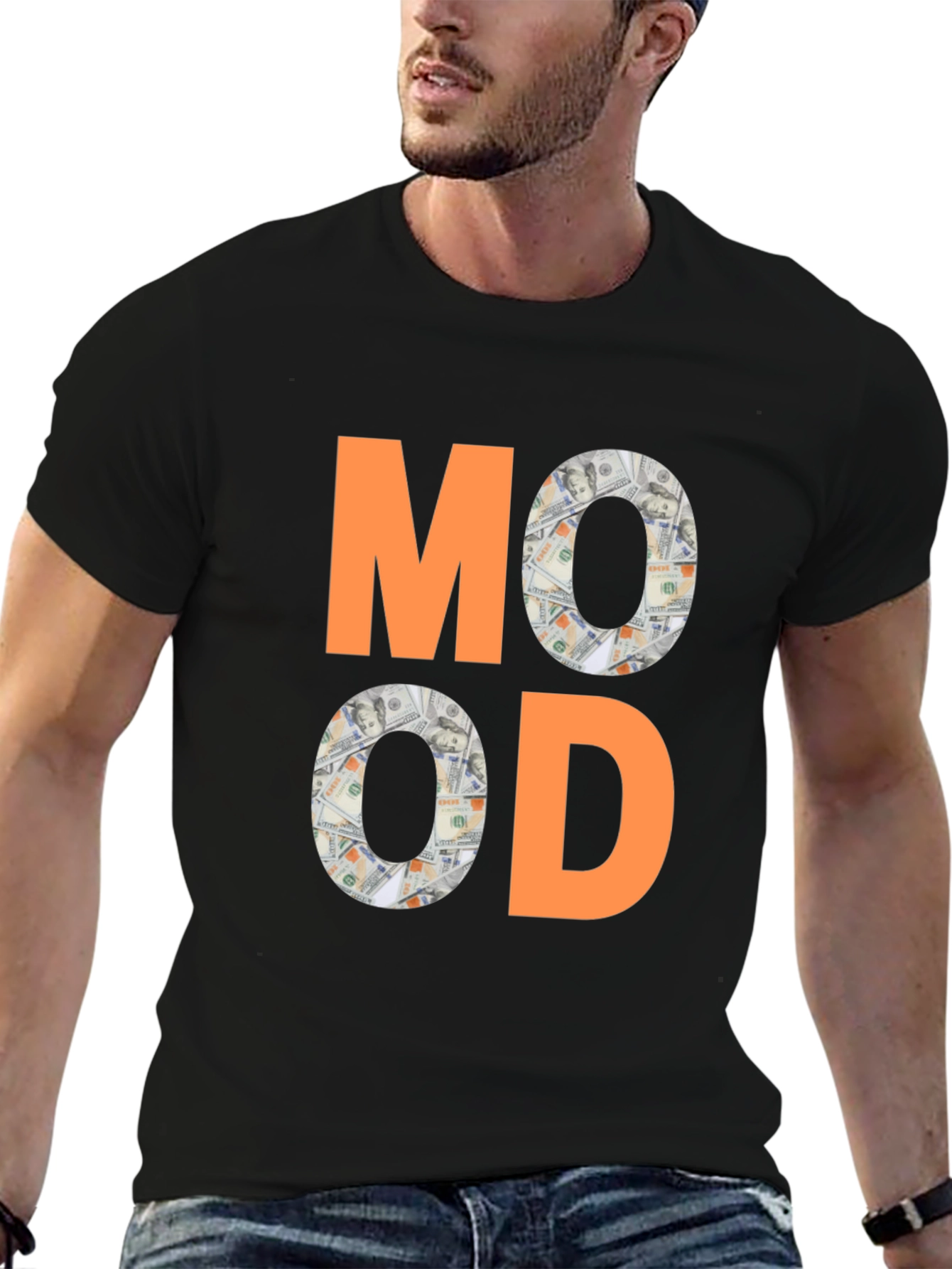 Mood Money Graphic Tee - Black Cotton T-Shirt