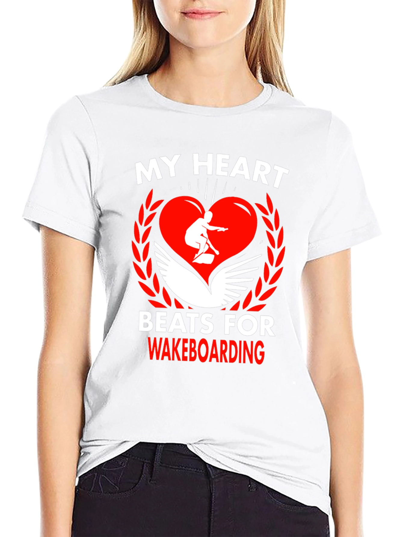 Wakeboarding Heartbeat Tee - Passion on Display!