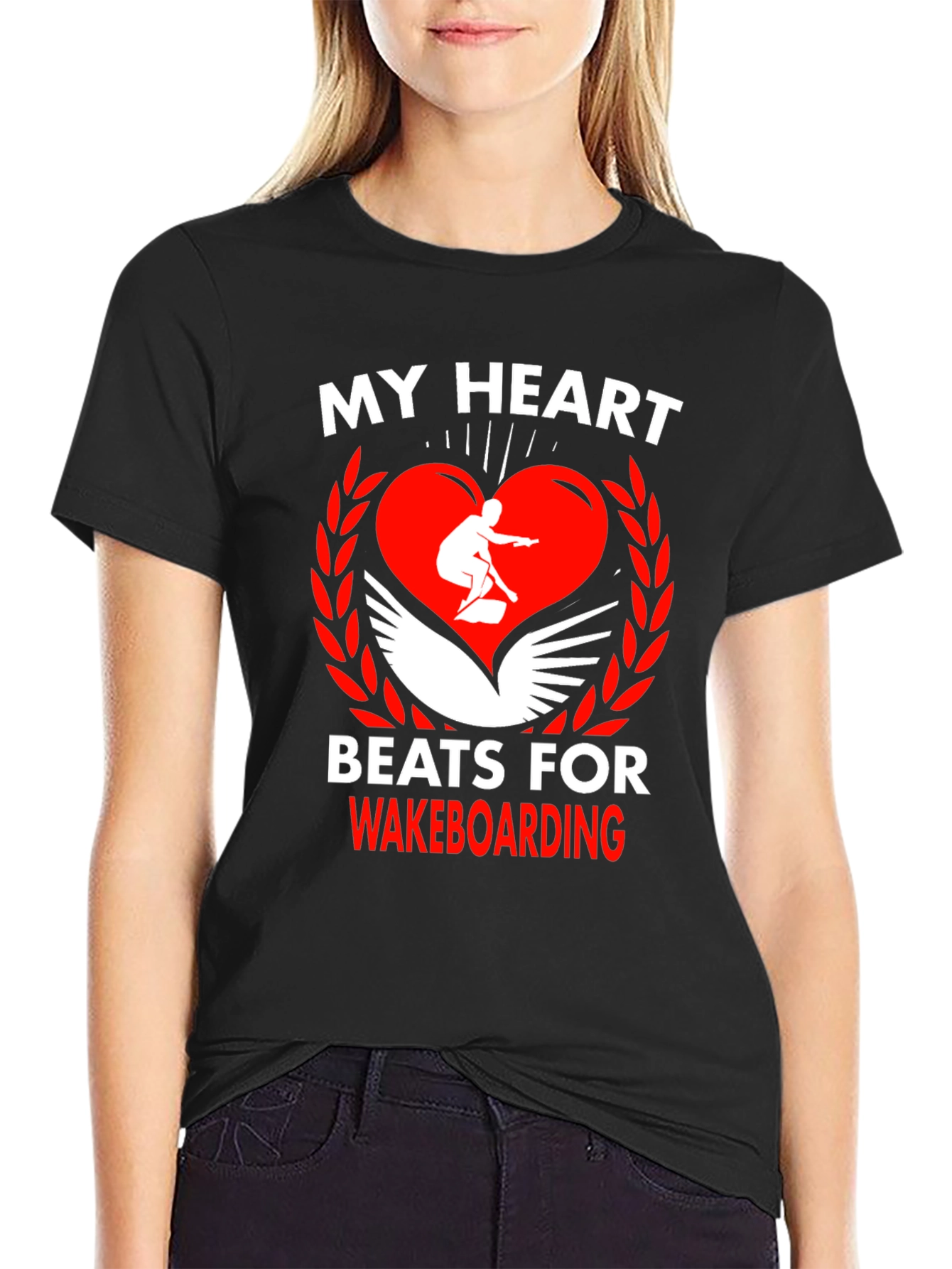 Wakeboarding Heartbeat Tee - Passion on Display!