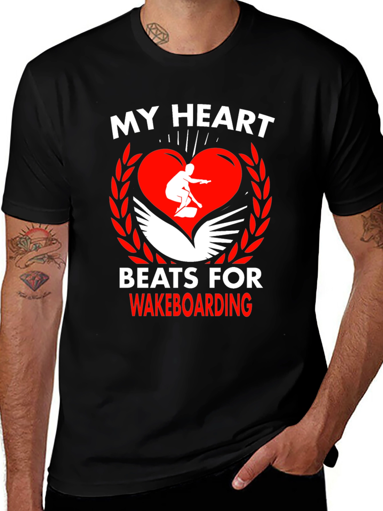 Wakeboarding Heartbeat Tee - Passion on Display!