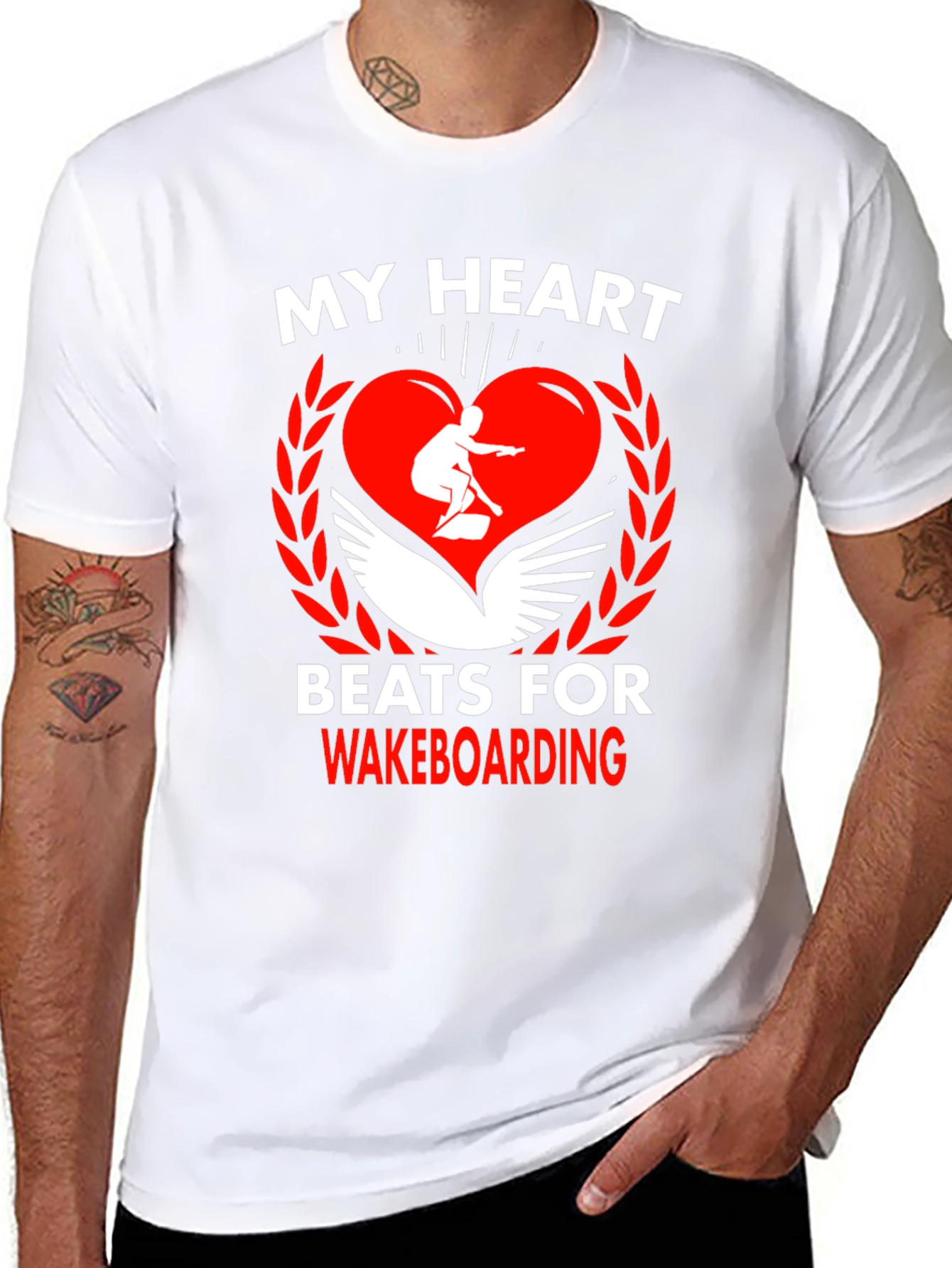 Wakeboarding Heartbeat Tee - Passion on Display!