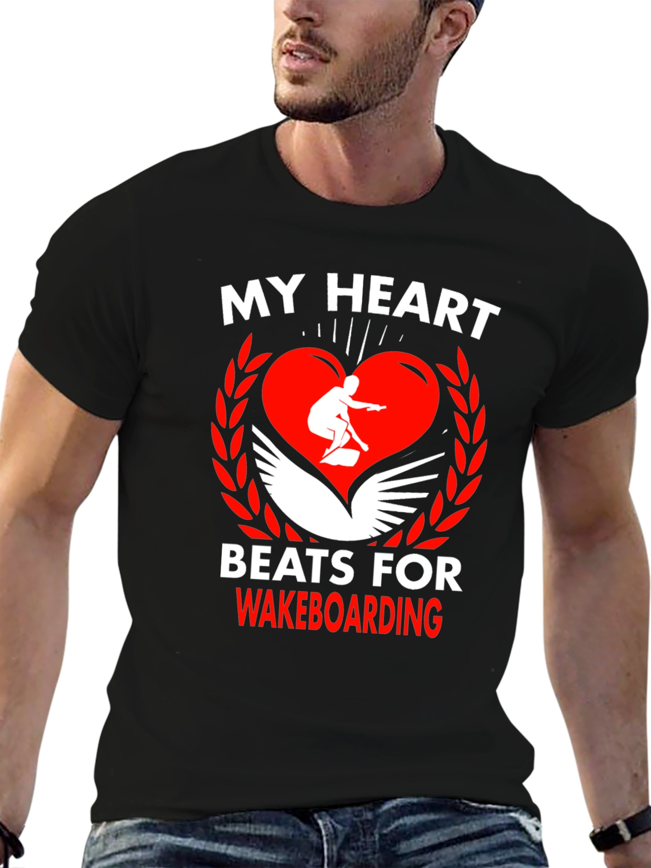 Wakeboarding Heartbeat Tee - Passion on Display!