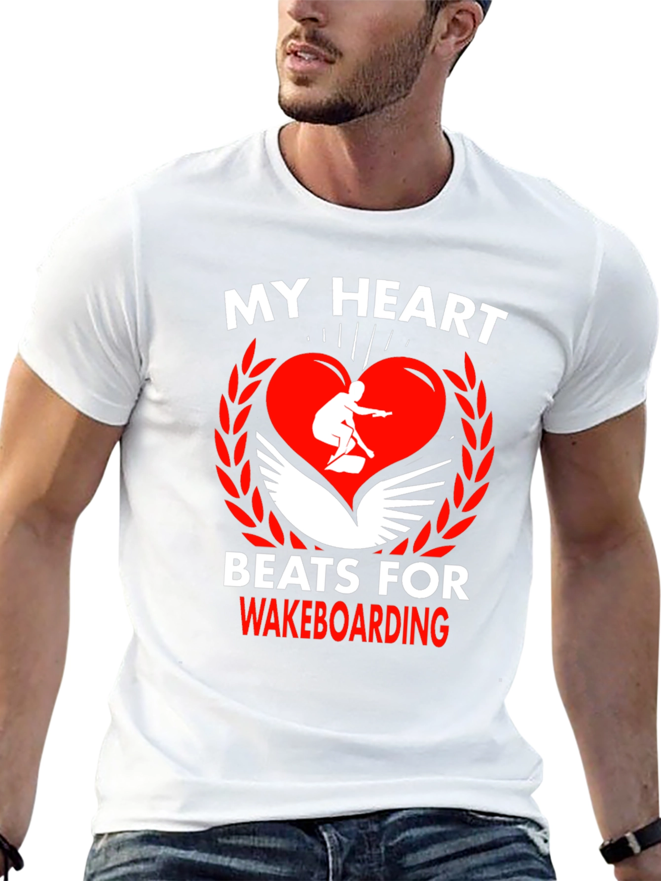 Wakeboarding Heartbeat Tee - Passion on Display!