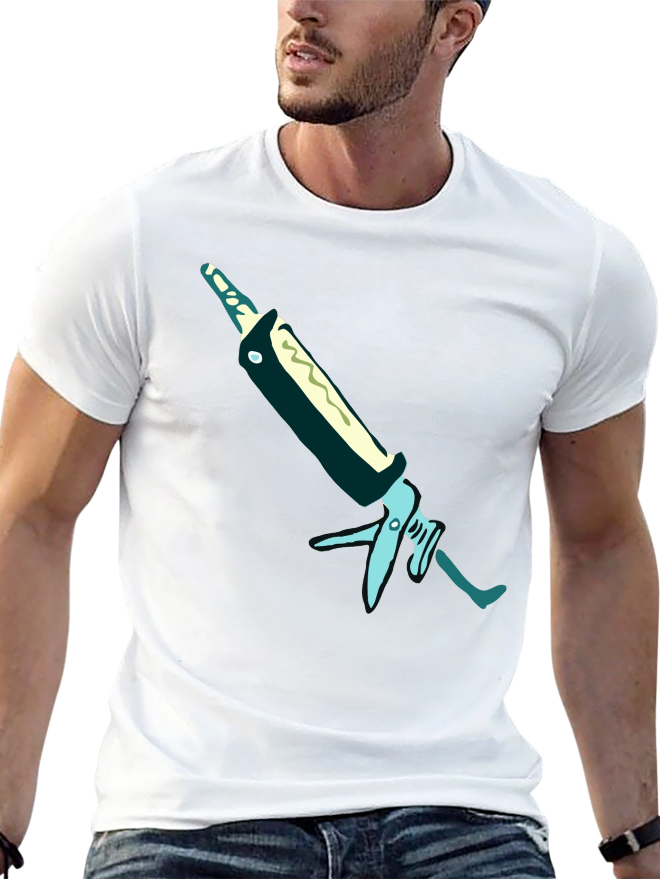 Caulk Gun Graphic Tee - Modern Comfort