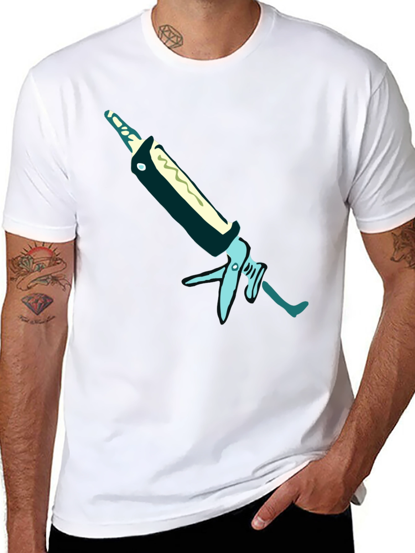 Caulk Gun Graphic Tee - Modern Comfort