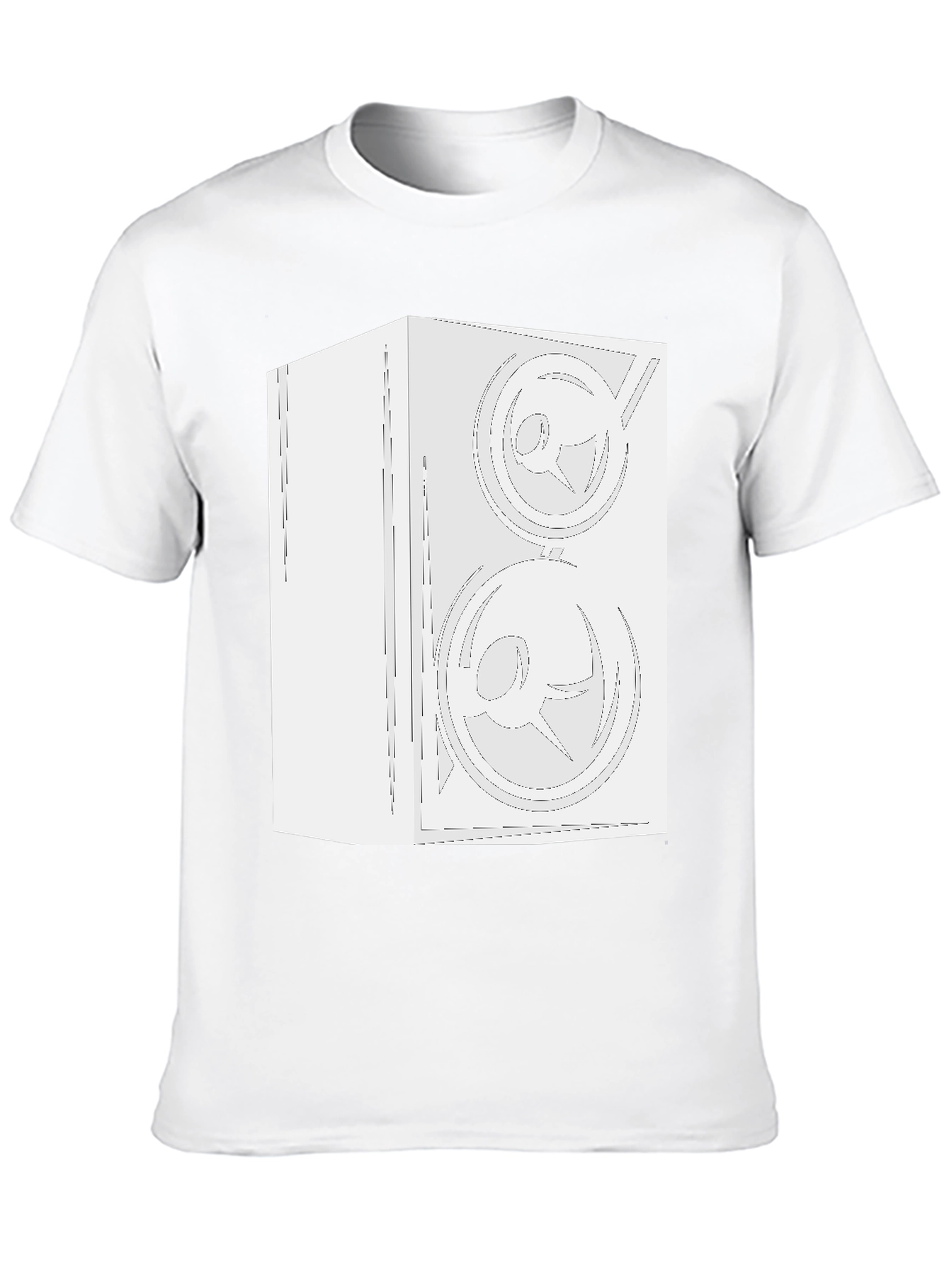 Speaker Graphic Tee - Black Cotton Comfort